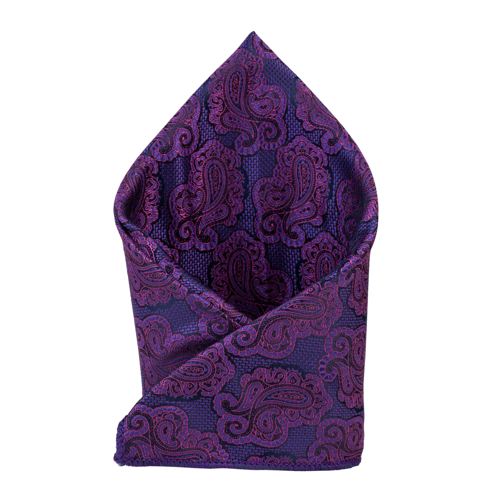 Purple Paisley Pocket Square for Men