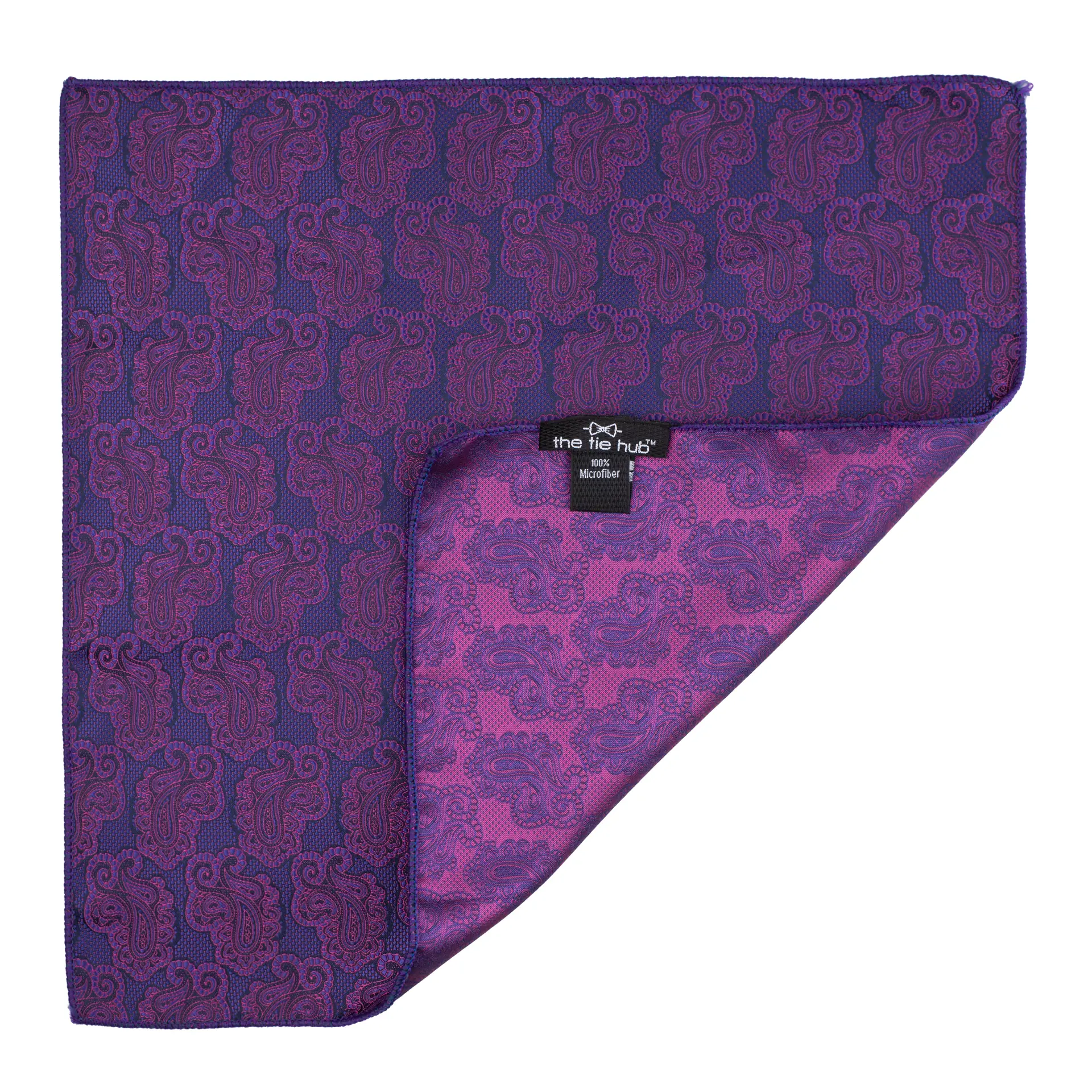 Purple Paisley Pocket Square for Men