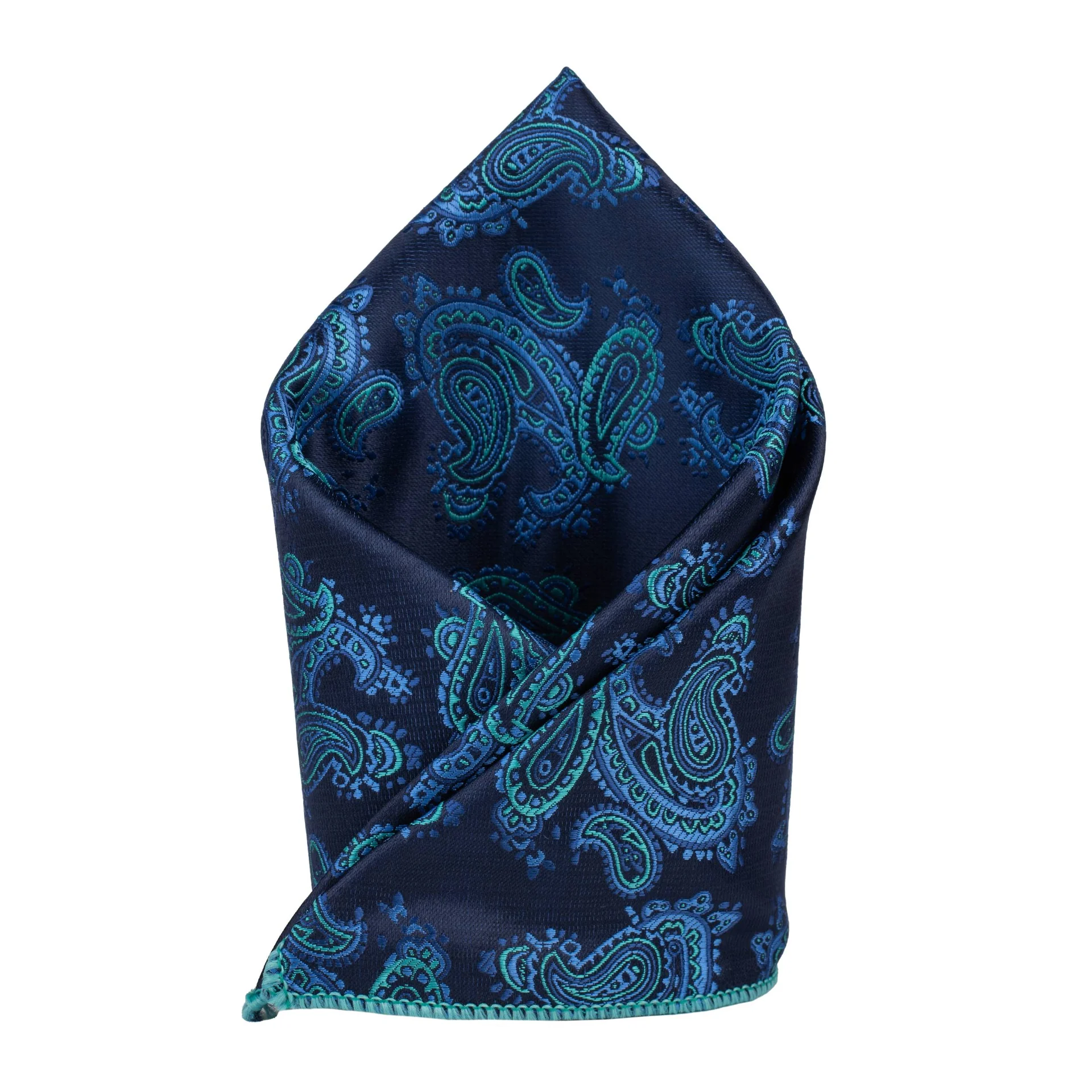 Blue Paisley Pocket Square for Men