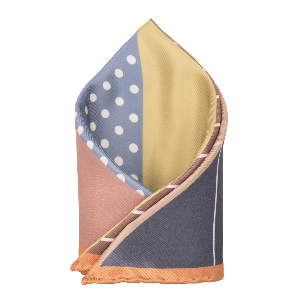 Multicolor Geometric Pocket Square for Men
