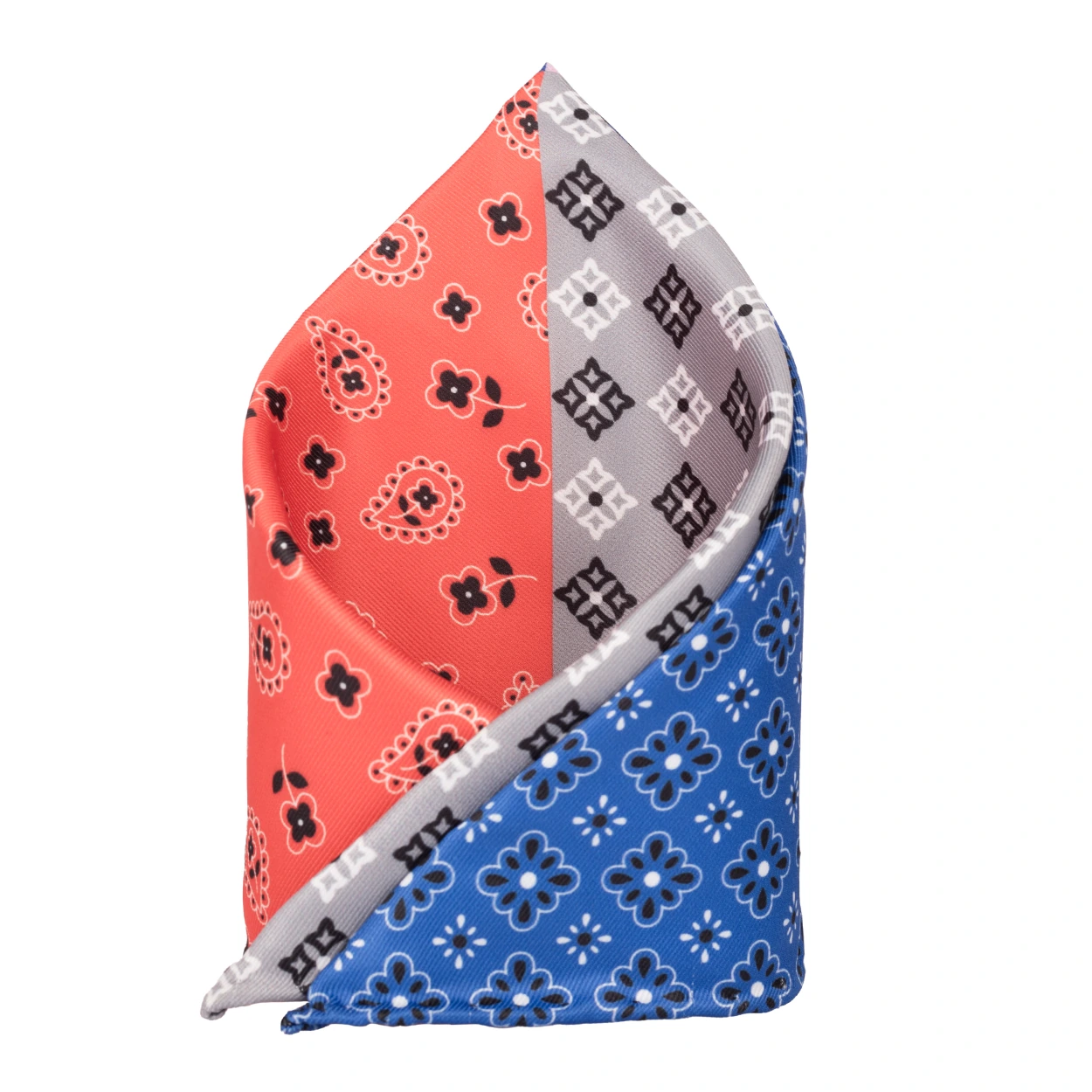 Multicolor Geometric Pocket Square for Men