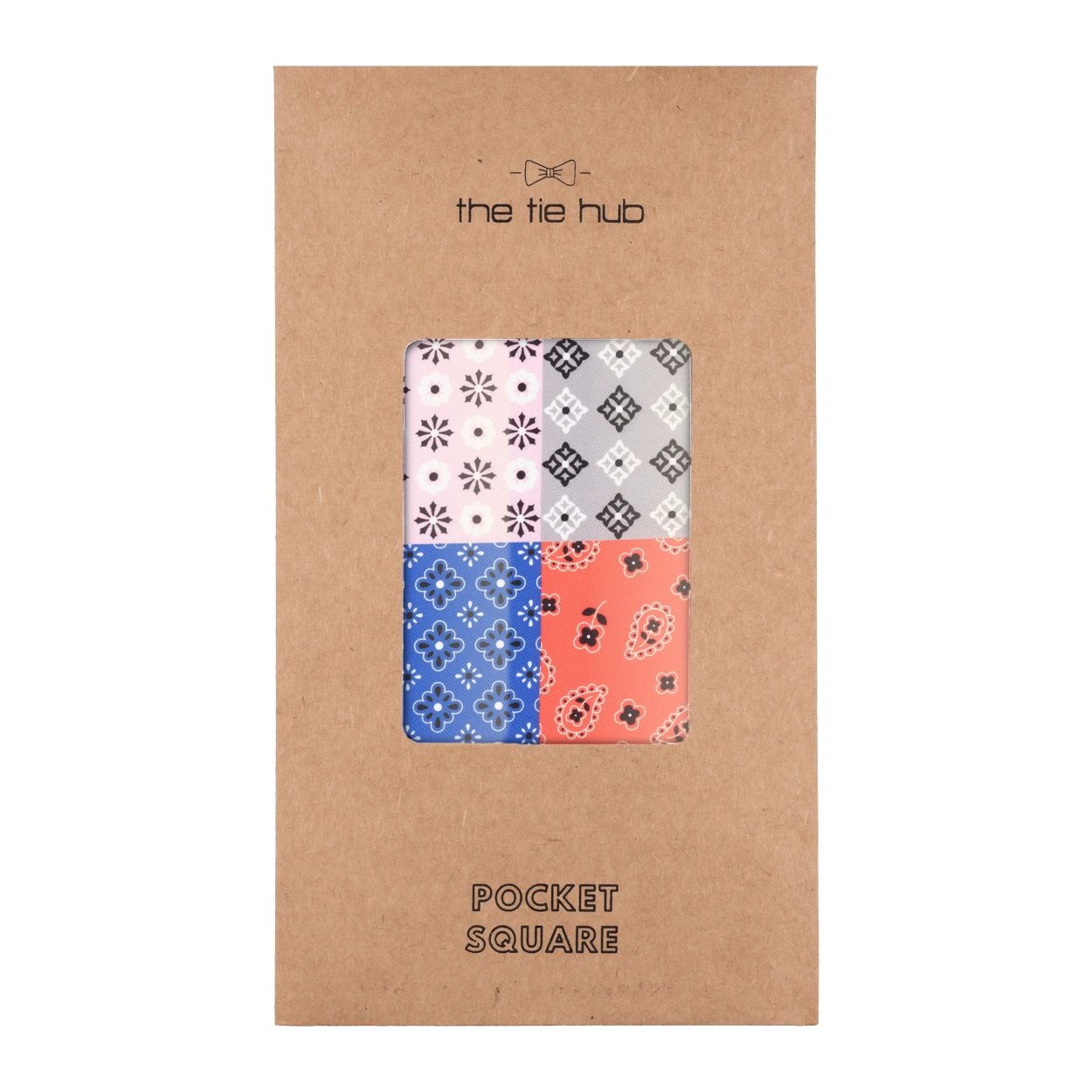 Multicolor Geometric Pocket Square for Men