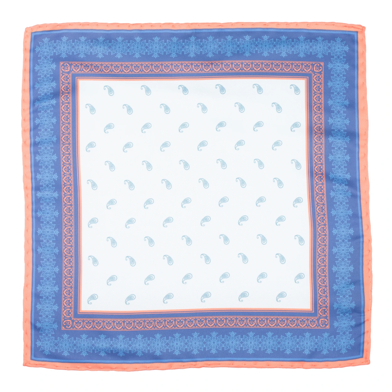 Blue Paisley Pocket Square for Men