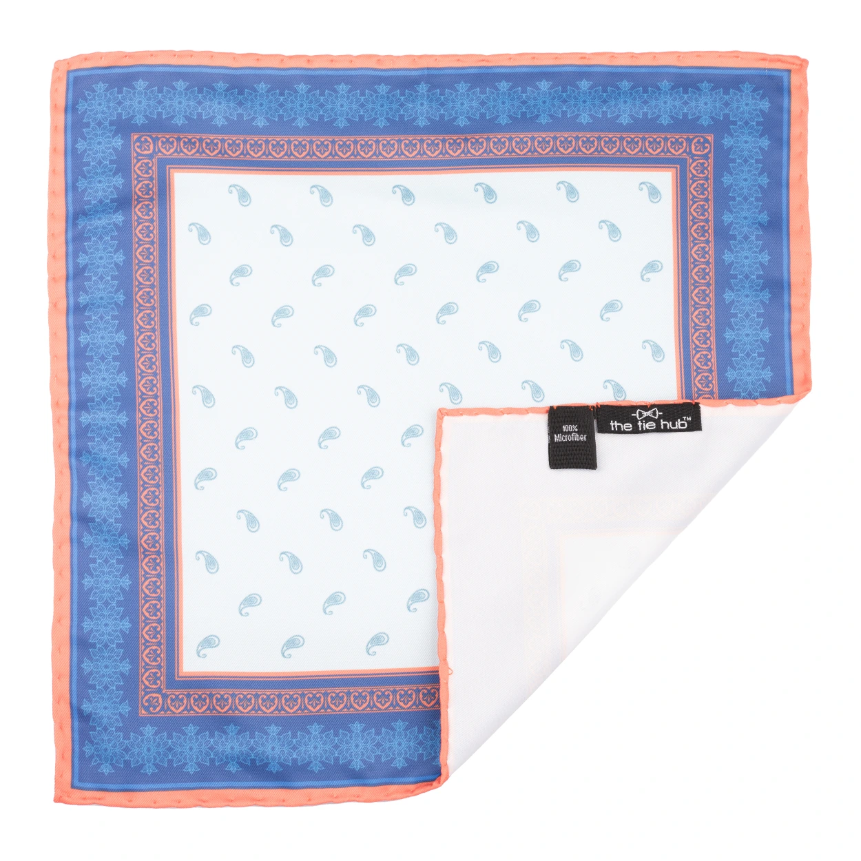 Blue Paisley Pocket Square for Men