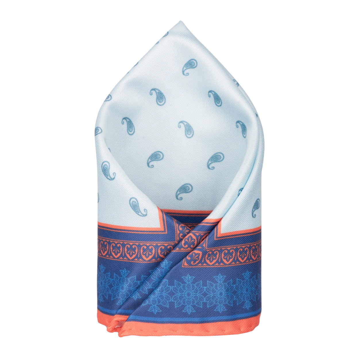 Blue Paisley Pocket Square for Men