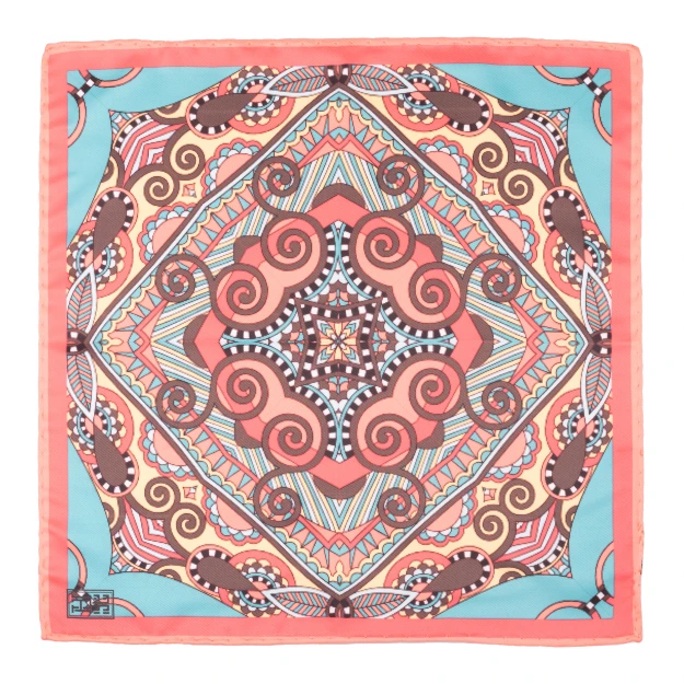 Multicolor Geometric Pocket Square for Men