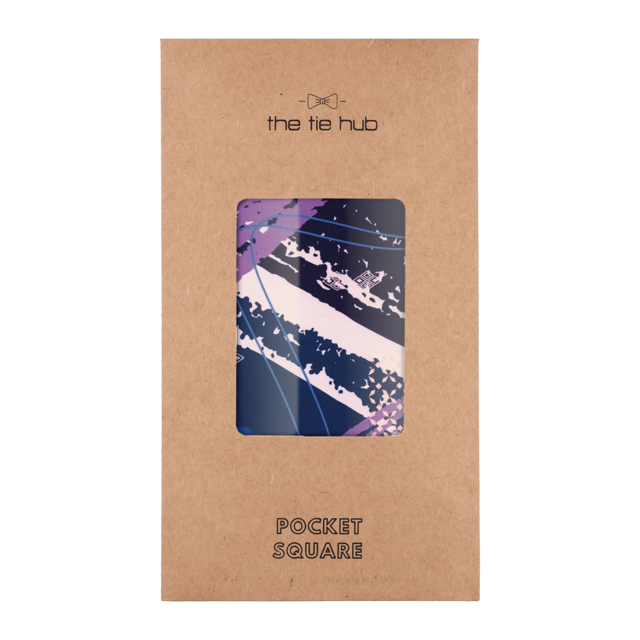 Blue Geometric Pocket Square for Men