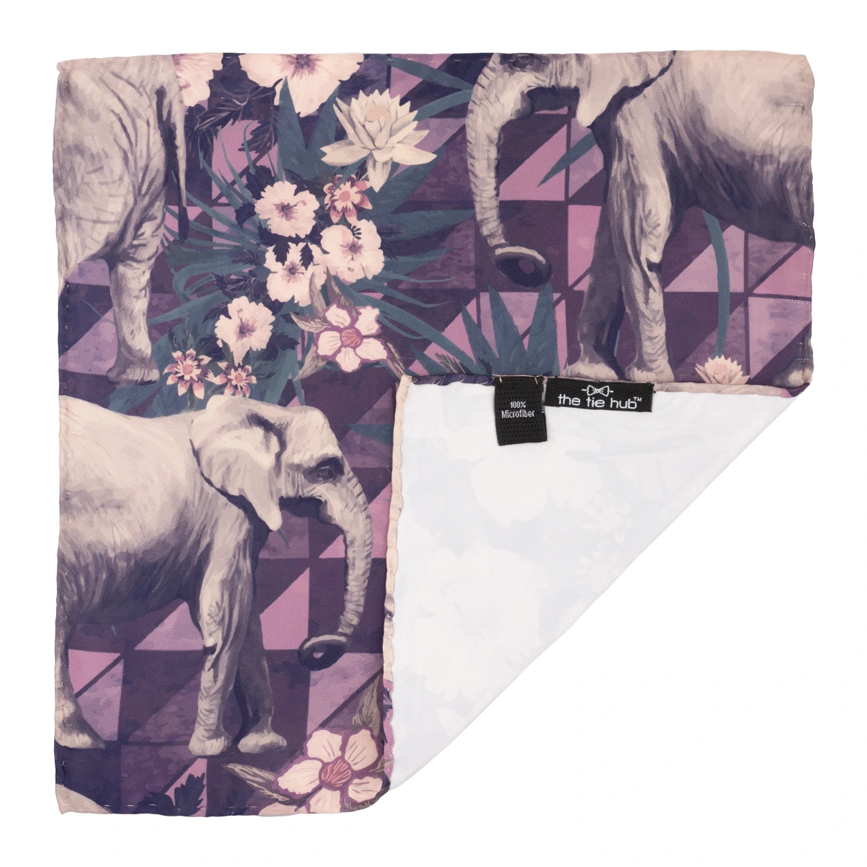Purple Geometric Pocket Square for Men