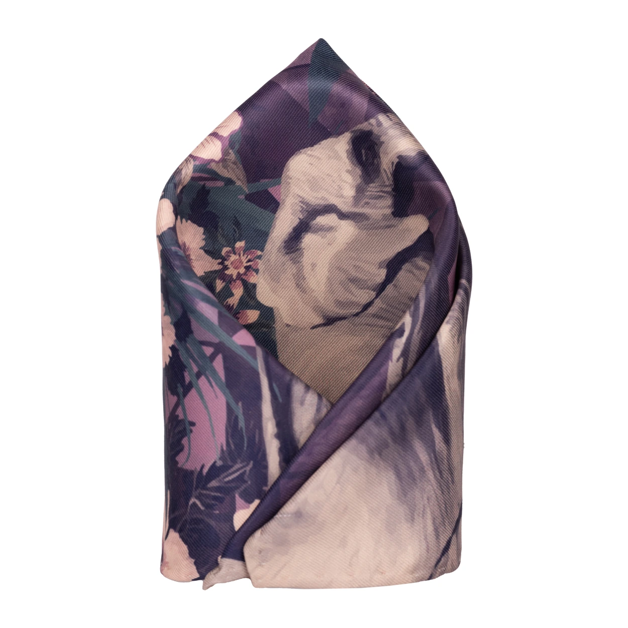 Purple Geometric Pocket Square for Men