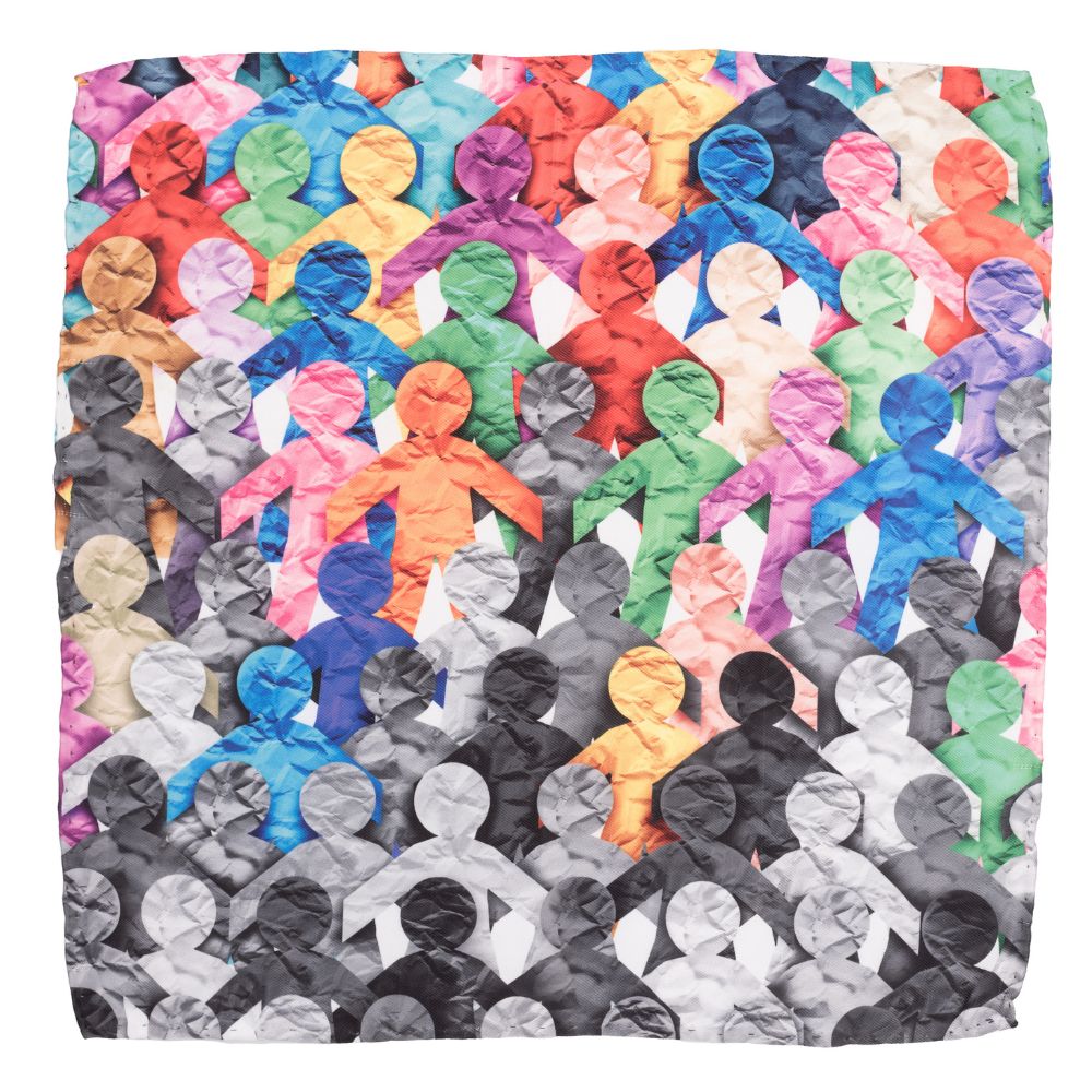 Multicolor Geometric Pocket Square for Men
