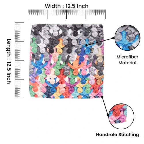 Multicolor Geometric Pocket Square for Men
