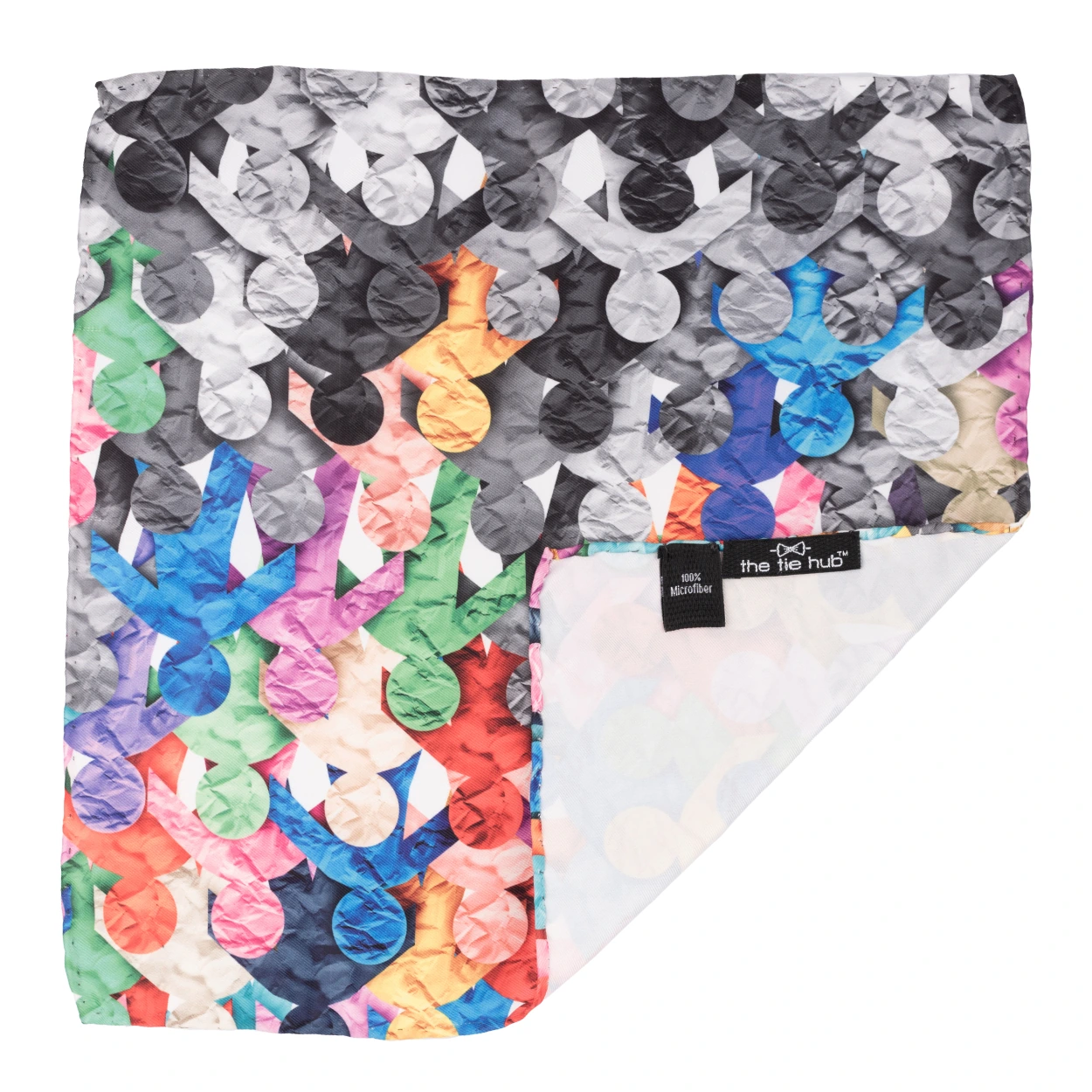 Multicolor Geometric Pocket Square for Men
