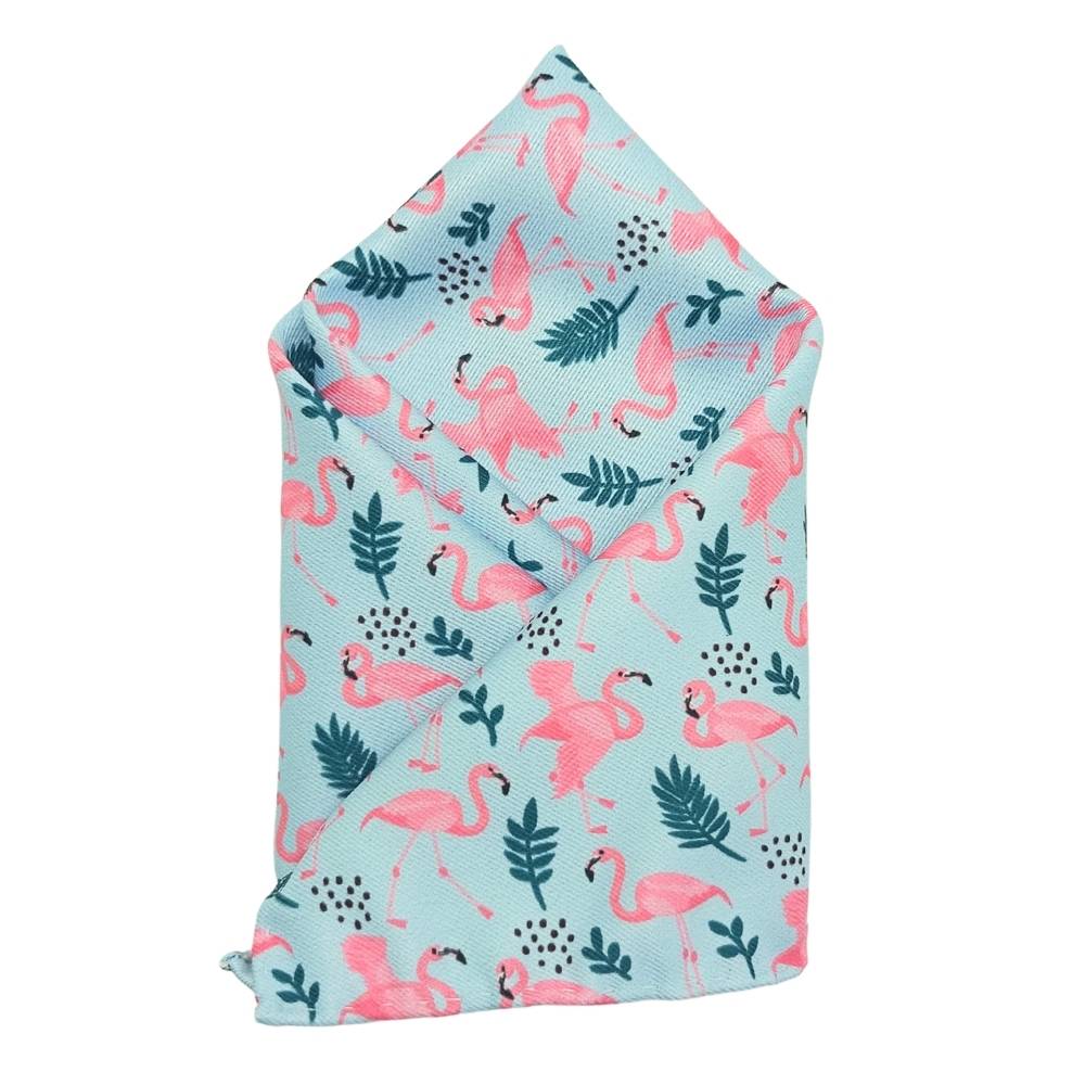 Blue Geometric Pocket Square for Men
