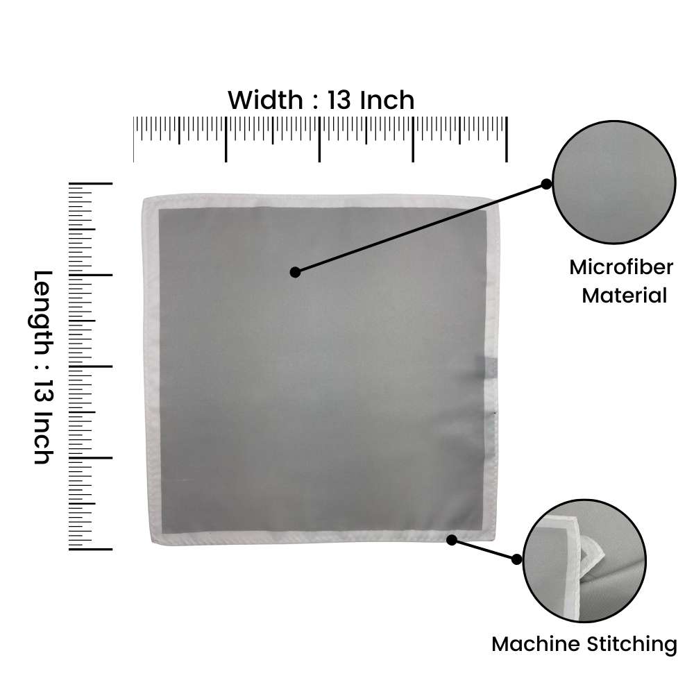Grey Pocket Square for Men