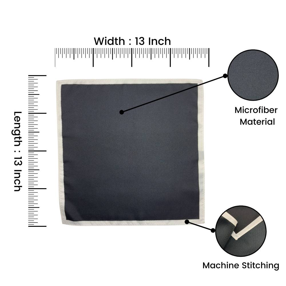 Grey Pocket Square for Men
