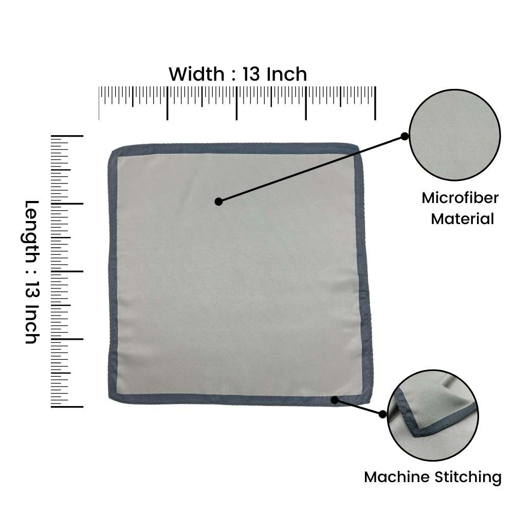 Grey Pocket Square for Men