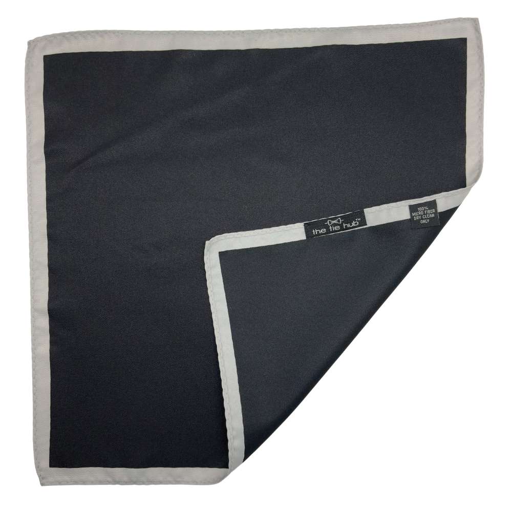 Black Pocket Square for Men