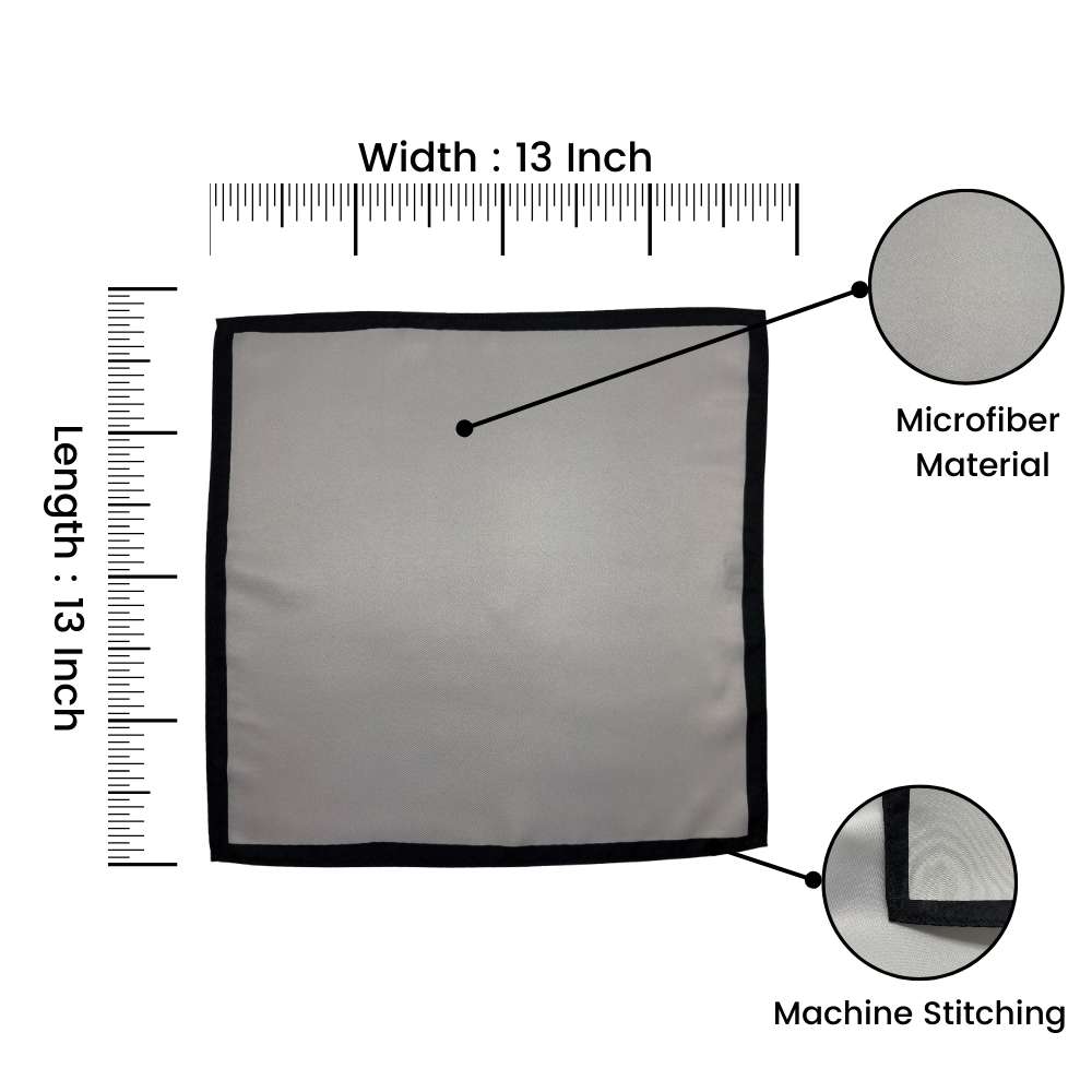 Grey Pocket Square for Men