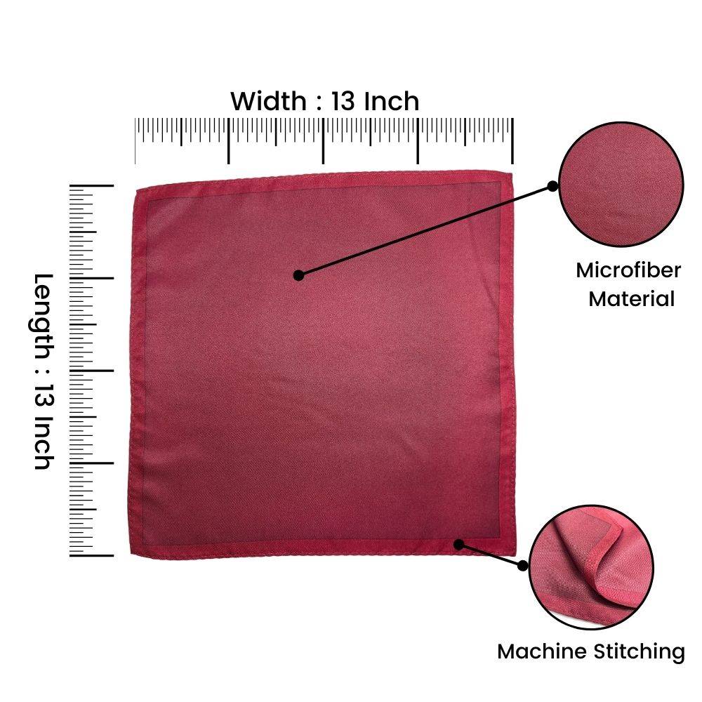 Red Pocket Square for Men