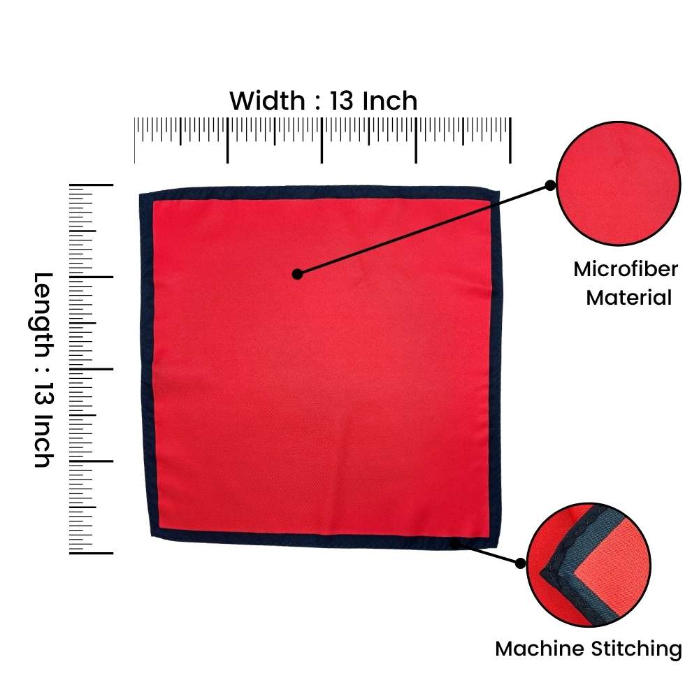 Red Pocket Square for Men