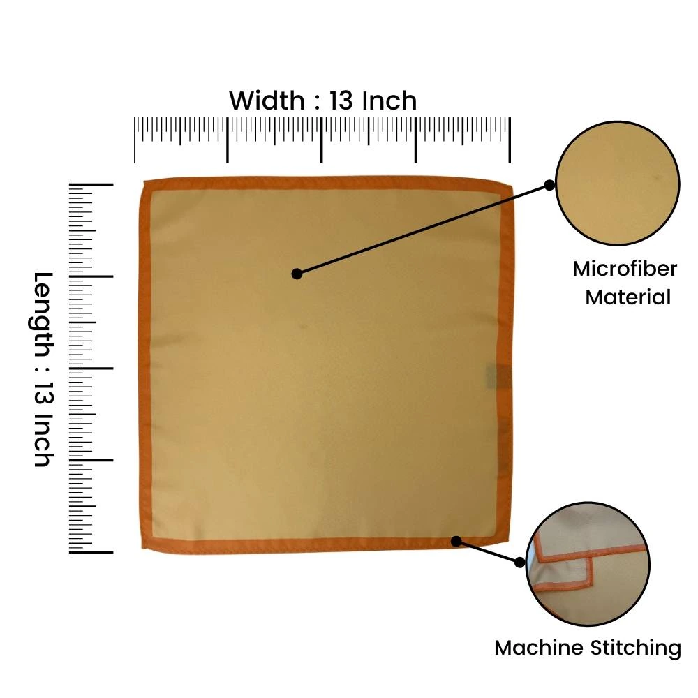Beige Pocket Square for Men