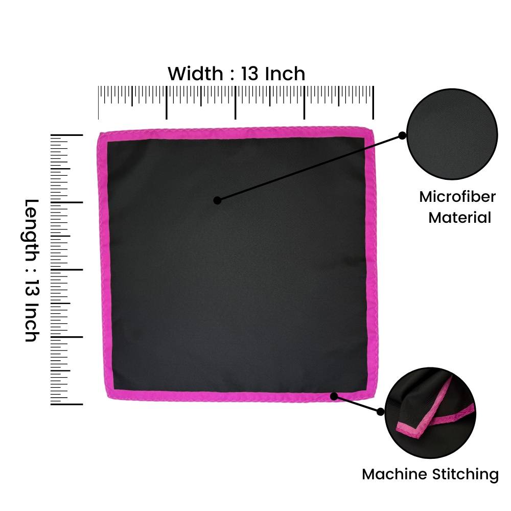 Black Pocket Square for Men