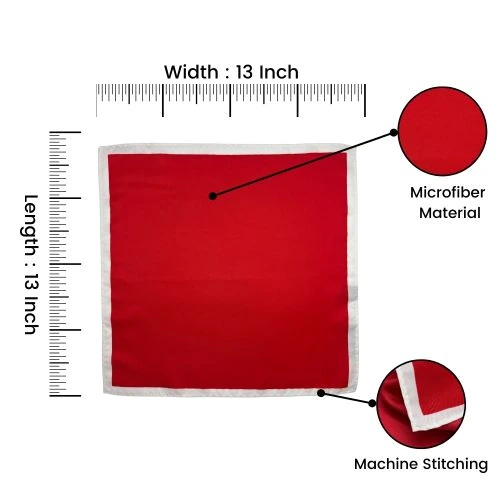 Red Pocket Square for Men