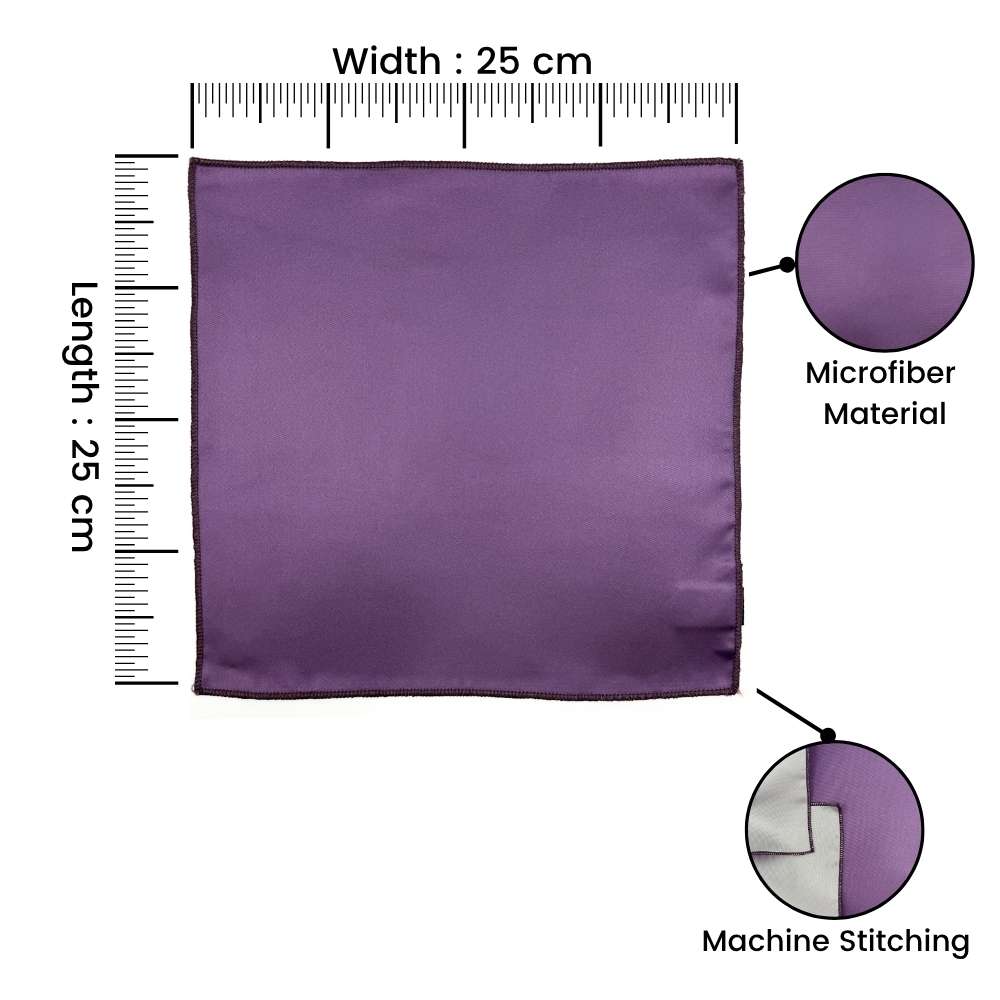 Purple Pocket Square for Men