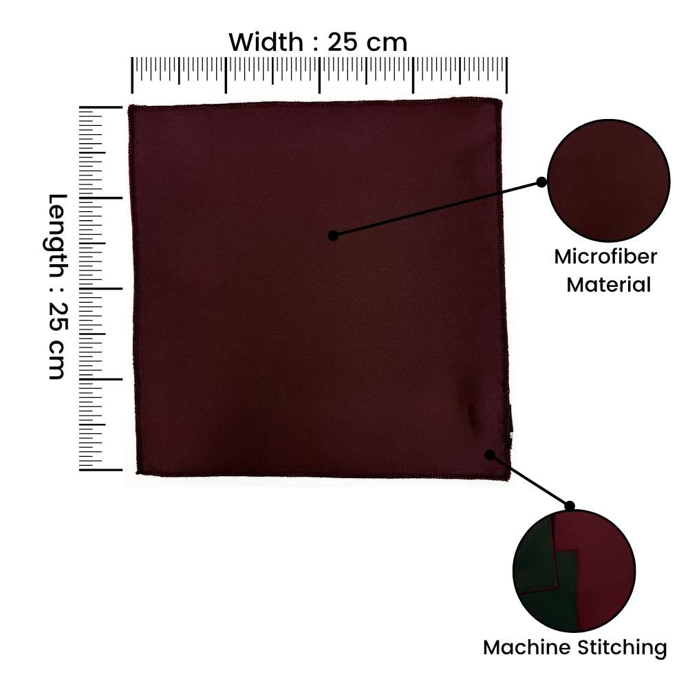 Maroon Pocket Square for Men