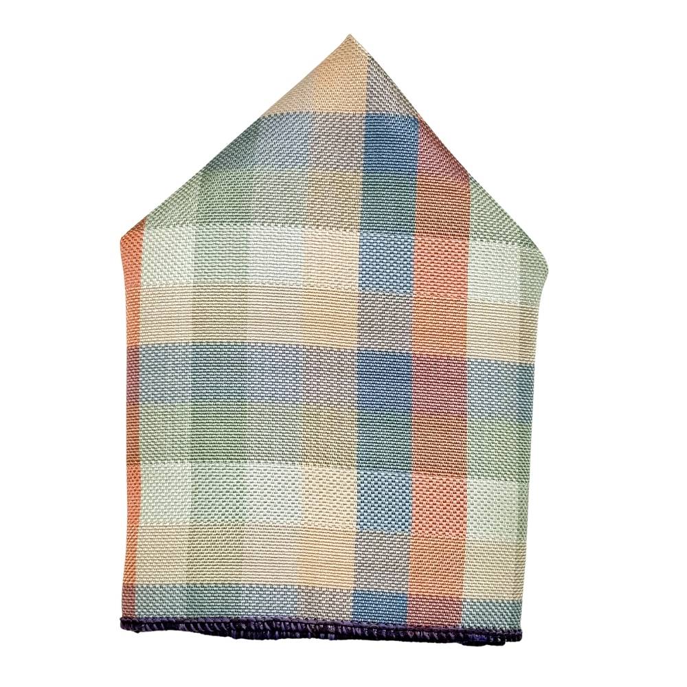 Orange Geometric Pocket Square for Men