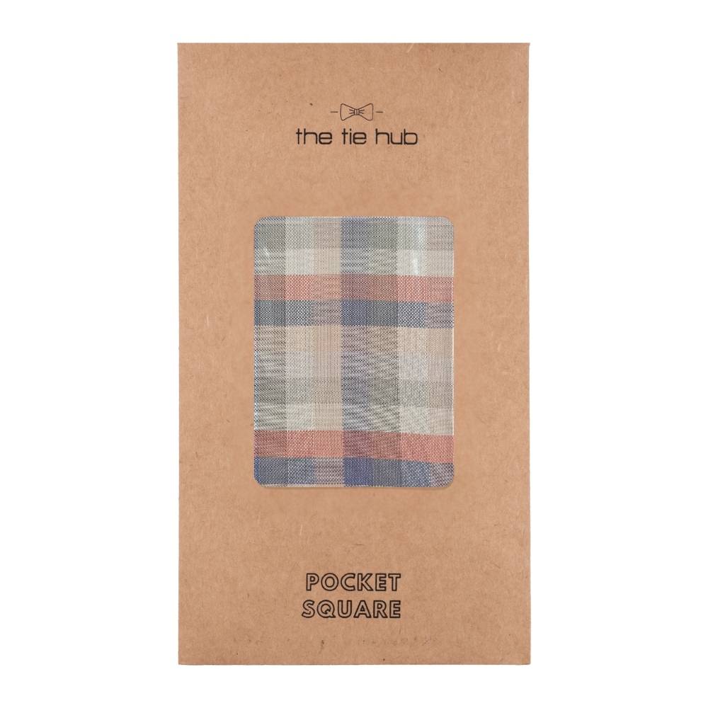 Orange Geometric Pocket Square for Men