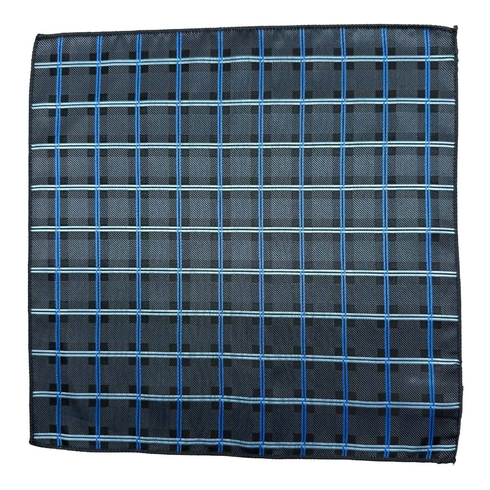 Grey Geometric Pocket Square for Men
