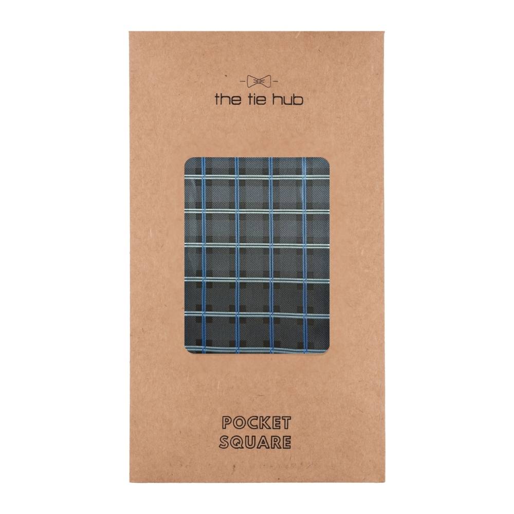 Grey Geometric Pocket Square for Men