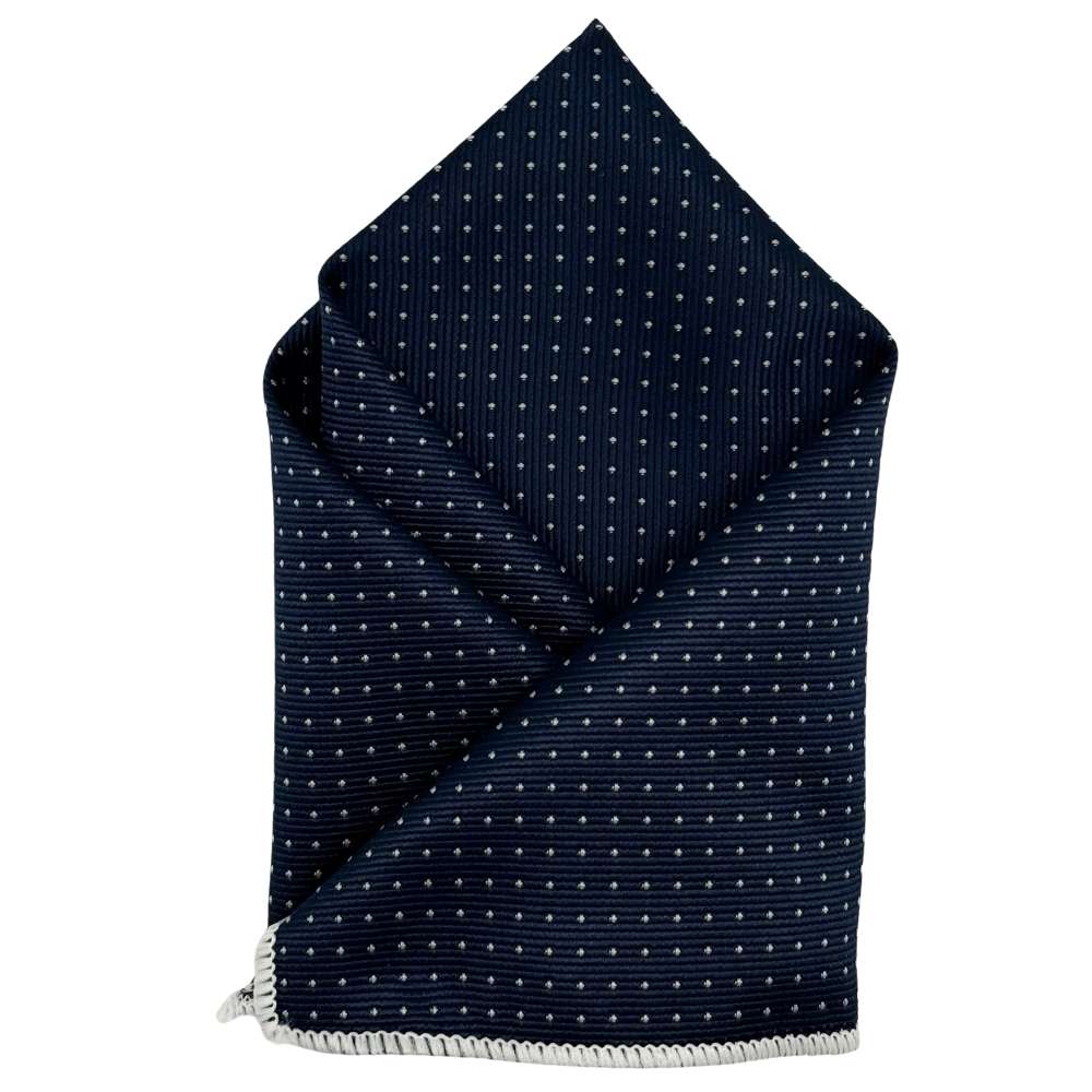 Blue Polka Dot Pocket Square for Men