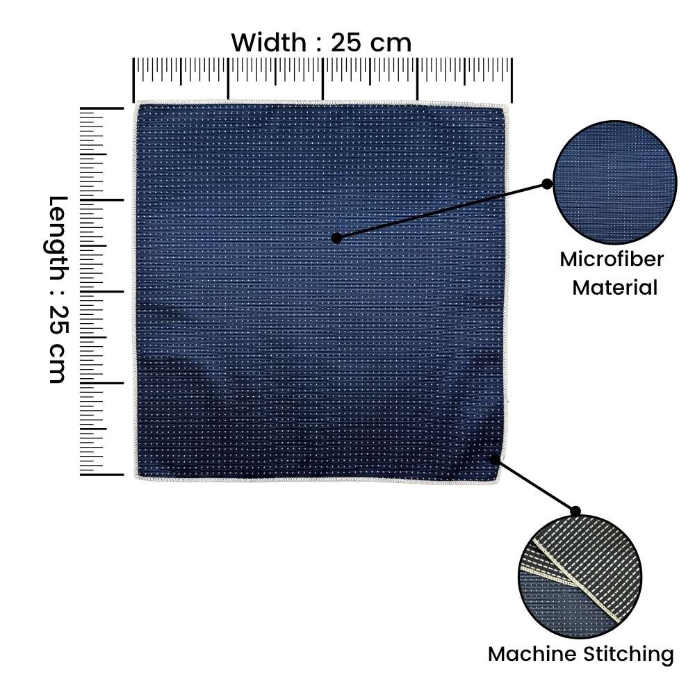 Blue Polka Dot Pocket Square for Men