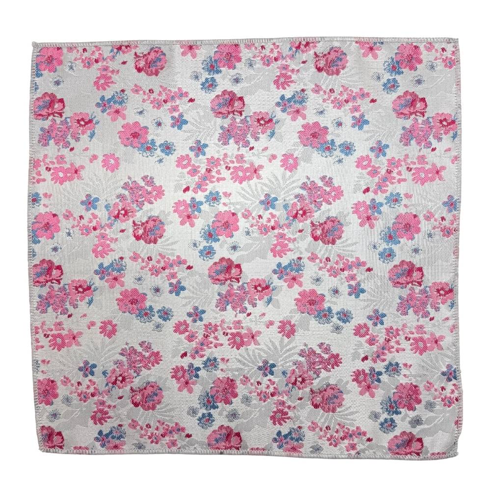 Pink Floral Pocket Square for Men