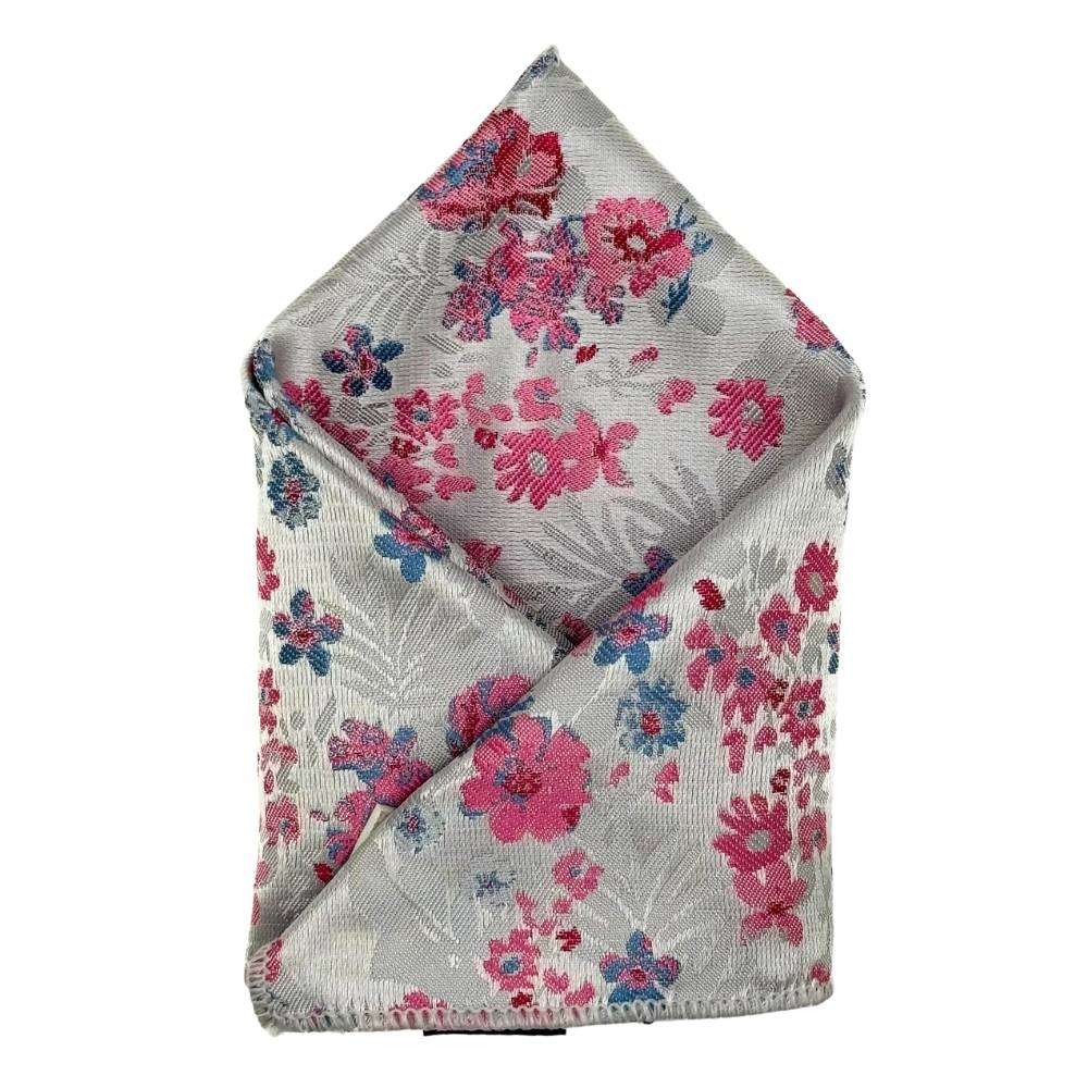 Pink Floral Pocket Square for Men