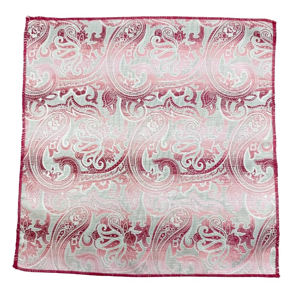 Pink Paisley Pocket Square for Men