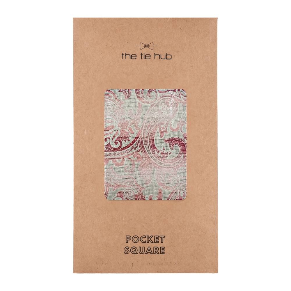 Pink Paisley Pocket Square for Men