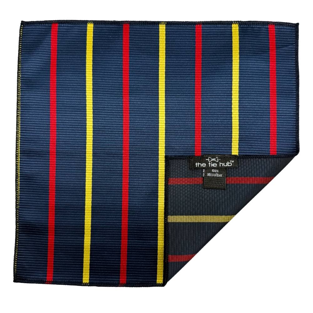 Blue Geometric Pocket Square for Men