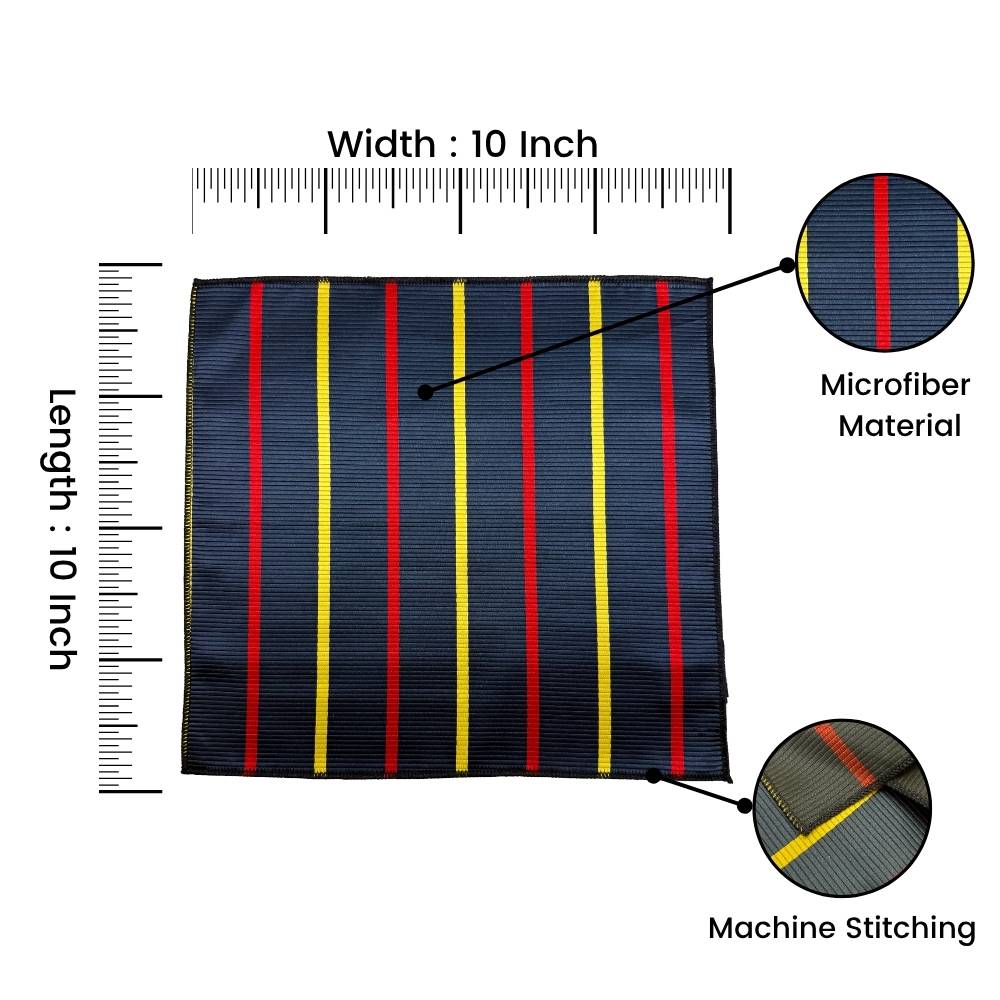 Blue Geometric Pocket Square for Men