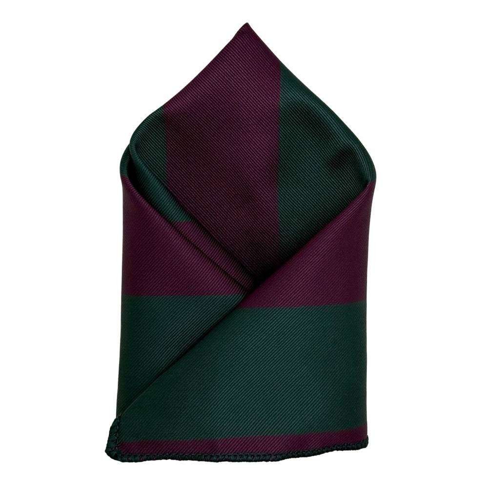 Green Geometric Pocket Square for Men