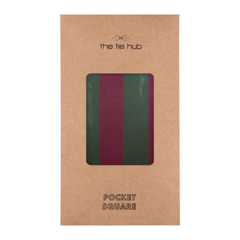 Green Geometric Pocket Square for Men