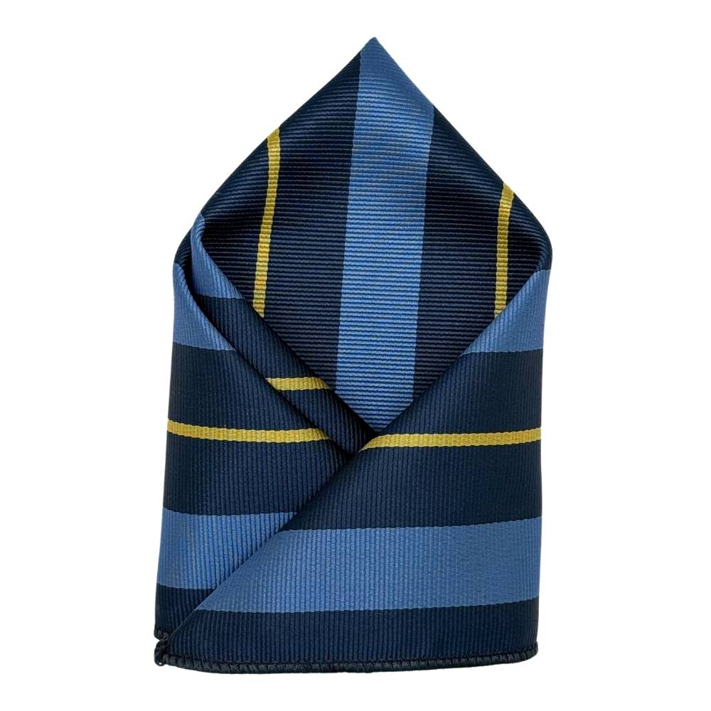 Blue Geometric Pocket Square for Men