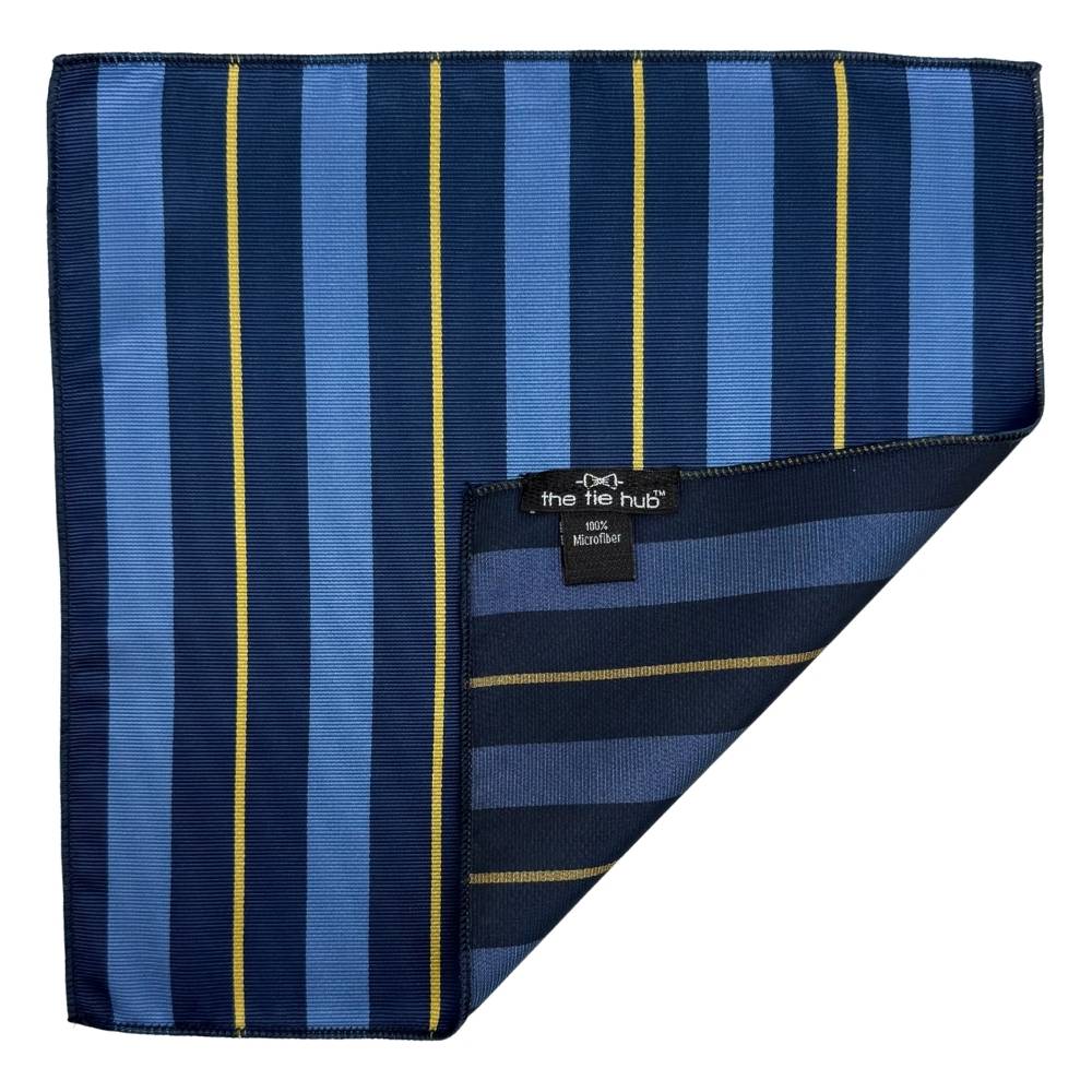 Blue Geometric Pocket Square for Men