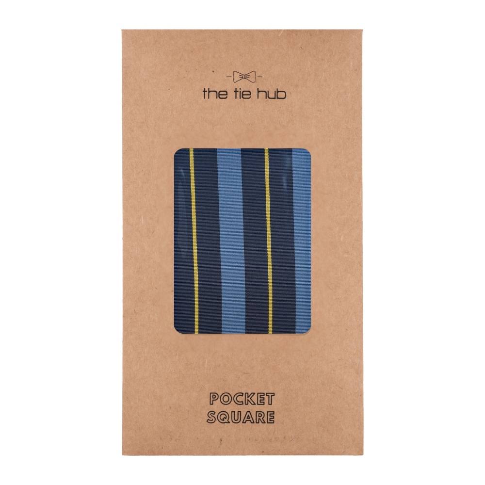 Blue Geometric Pocket Square for Men