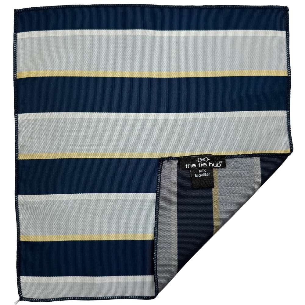Grey Geometric Pocket Square for Men
