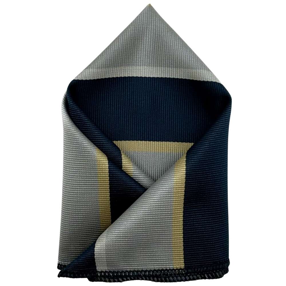 Grey Geometric Pocket Square for Men