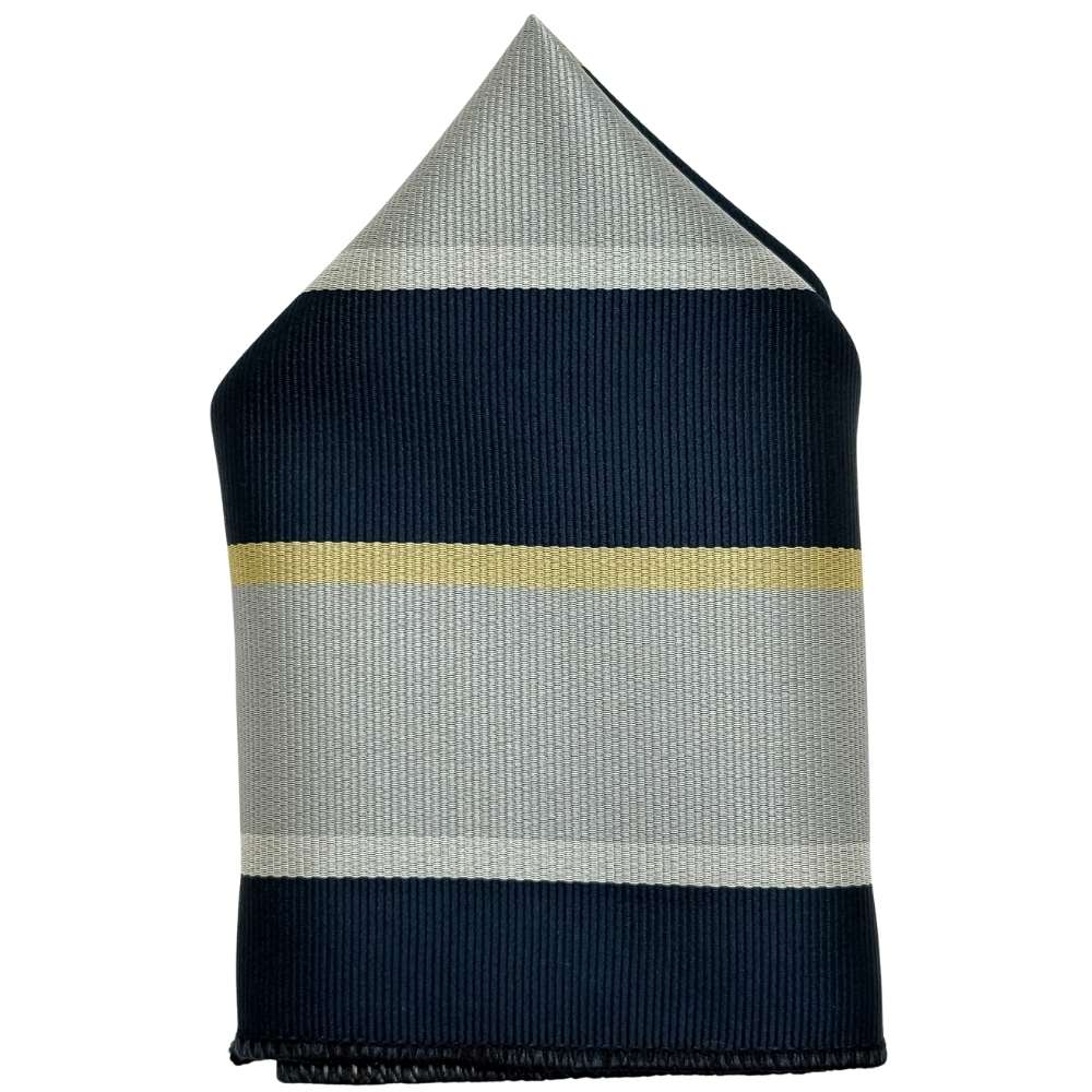 Grey Geometric Pocket Square for Men