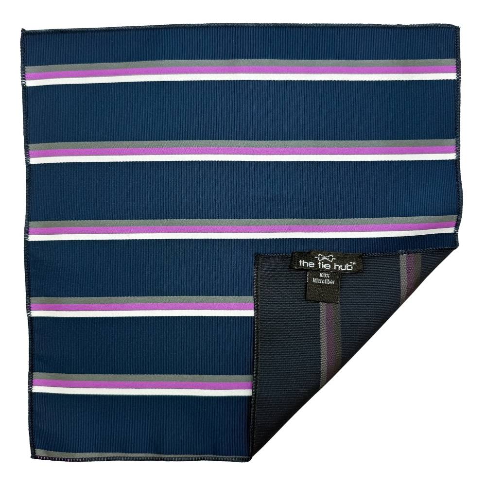 Blue Geometric Pocket Square for Men